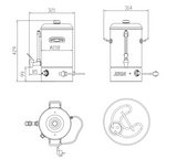 Empire Manual Fill 10 Litre Hot Water Boiler Stainless Steel - EMP-MWB10 Electric Water Boilers - Manual Fill Empire   