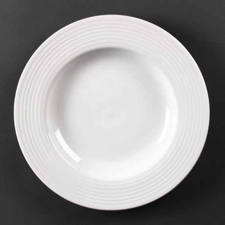 Olympia Linear Pasta Plates White 310mm (Pack of 6) - U096 Plates Olympia