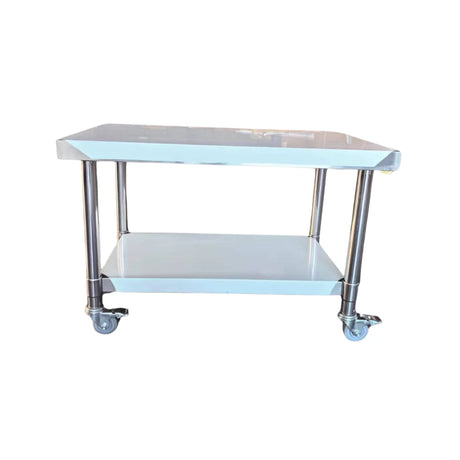 Hamoki Stainless Steel 600mm Low Height Equipment Table Stand 600mm Wide with Castors - 141038 Stainless Steel Low Height Equipment Tables & Stands Hamoki   