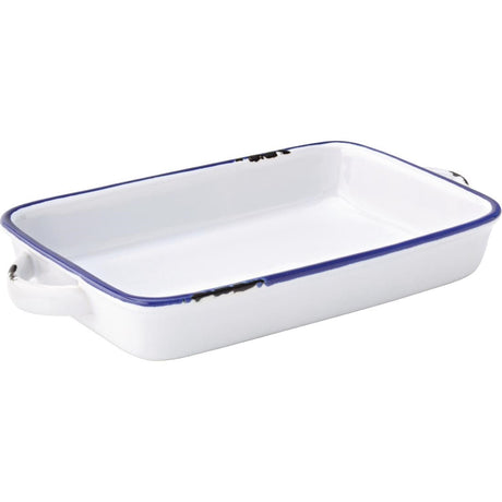 Utopia Avebury Blue Large Rectangular Dish 220mm (Pack of 12) - GM076 Utopia Crockery Utopia   