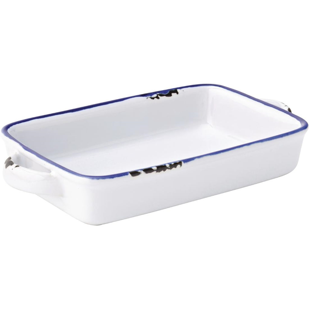 Utopia Avebury Blue Small Rectangular Dish 175mm (Pack of 12) - GM077 Utopia Crockery Utopia   