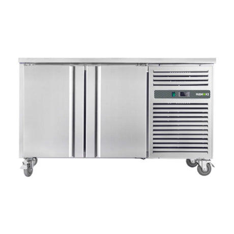 Hamoki 2 Door Stainless Steel Counter Freezer 226 Litre - 221027 Refrigerated Counters - Double Door Hamoki   