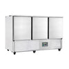 Hamoki 3 Door Stainless Steel Saladette Fridge 346Ltr - 221040 Pizza Prep Counters - 3 Door Hamoki   