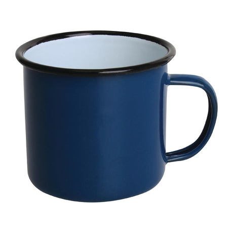 Olympia Enamel Mugs Blue 350ml (Pack of 6) - DC394 Olympia Crockery Olympia   