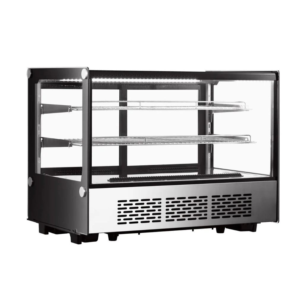 Hamoki Refrigerated Countertop Fridge Display Chiller 160 Litre Flat Glass - 251012 Refrigerated Counter Top Displays Hamoki   