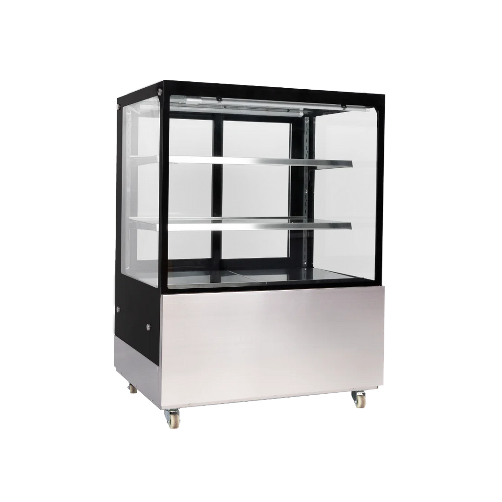 Hamoki Chilled Deli Patisserie Flat Glass Display Fridge 330 Litre - 251014 Refrigerated Counter Top Displays Hamoki   