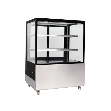 Hamoki Chilled Deli Patisserie Flat Glass Display Fridge 330 Litre - 251014 Refrigerated Counter Top Displays Hamoki   