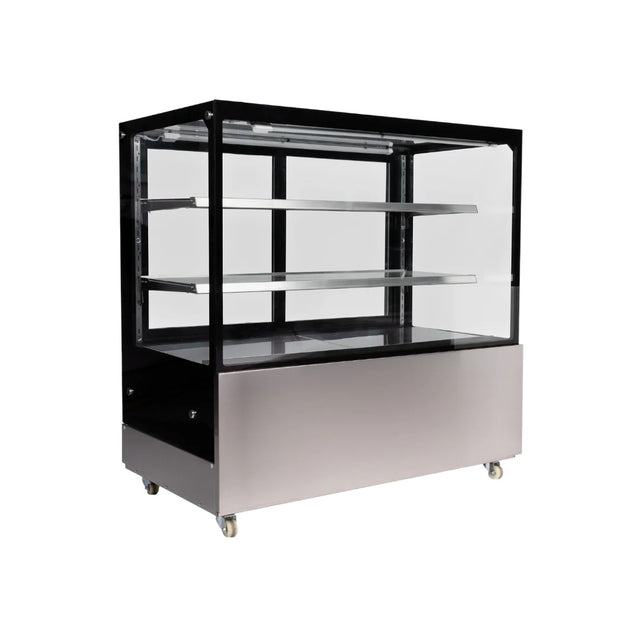 Hamoki Chilled Deli Patisserie Flat Glass Display Fridge 460 Litre - 251015 Refrigerated Counter Top Displays Hamoki