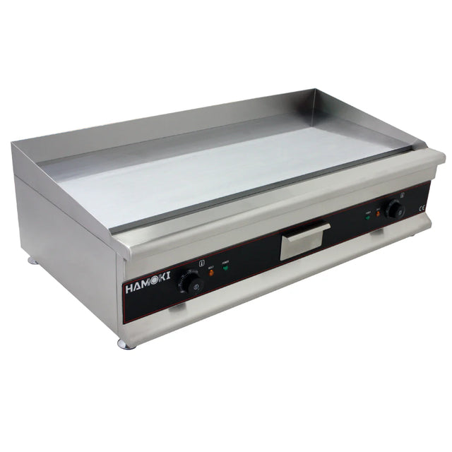 Hamoki 2 Burner Electric Countertop Griddle Chrome Plated 1000mm Wide - 291010 Electric Griddles Hamoki