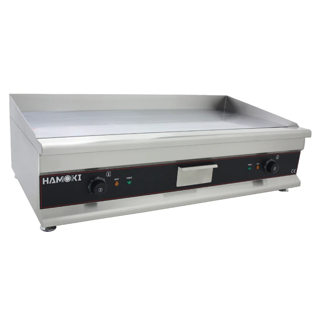 Hamoki 2 Burner Electric Countertop Griddle Chrome Plated 1000mm Wide - 291010 Electric Griddles Hamoki