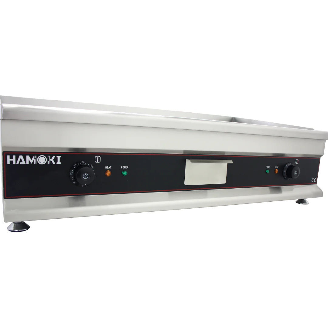 Hamoki 2 Burner Electric Countertop Griddle Chrome Plated 1000mm Wide - 291010 Electric Griddles Hamoki