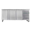 Hamoki 3 Door Stainless Steel Counter Freezer 346 Litre - 221028 Refrigerated Counters - Triple Door Hamoki   