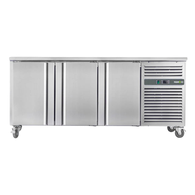 Hamoki 3 Door Stainless Steel Counter Freezer 346 Litre - 221028 Refrigerated Counters - Triple Door Hamoki   