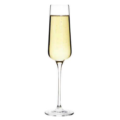 Olympia Claro One Piece Angular Champagne Flute 260ml (Pack of 6) - CS467 Champagne Glasses Olympia   