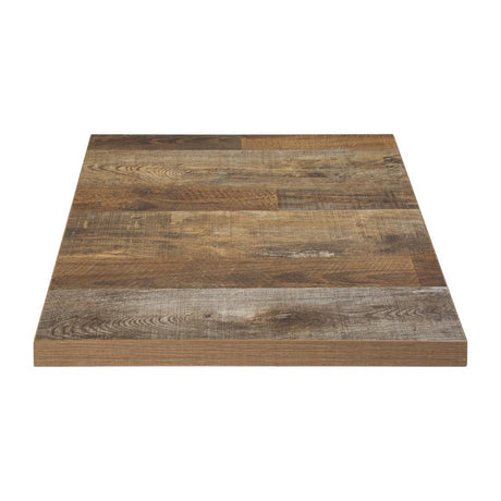 Bolero Pre-Drilled Square Table Top Urban Dark 600mm - DR821 Wood Effect Table Tops Bolero   