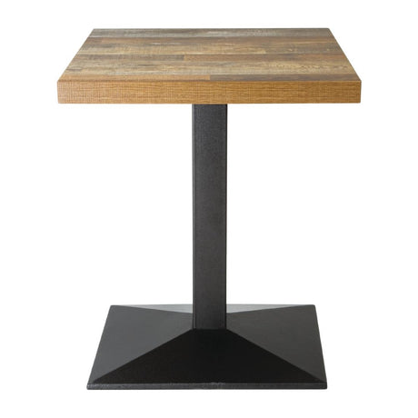 Bolero Pre-Drilled Square Table Top Urban Dark 600mm - DR821 Wood Effect Table Tops Bolero   