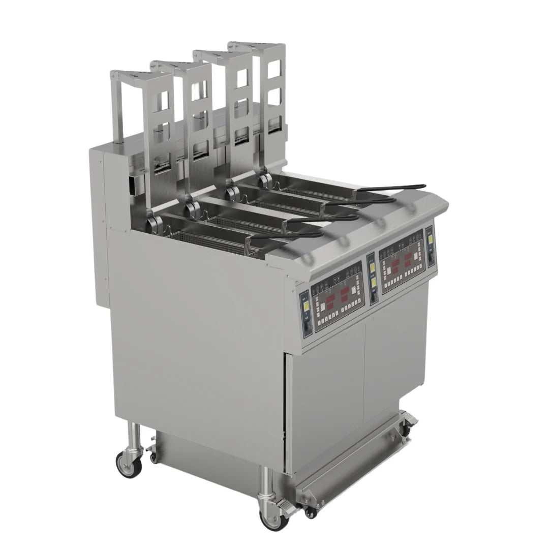 Hamoki Electric Freestanding Auto-Lift Open Fryer 4 Tank 4 Basket 4 x 13 Litre - 341011 Freestanding Electric Fryers Hamoki   