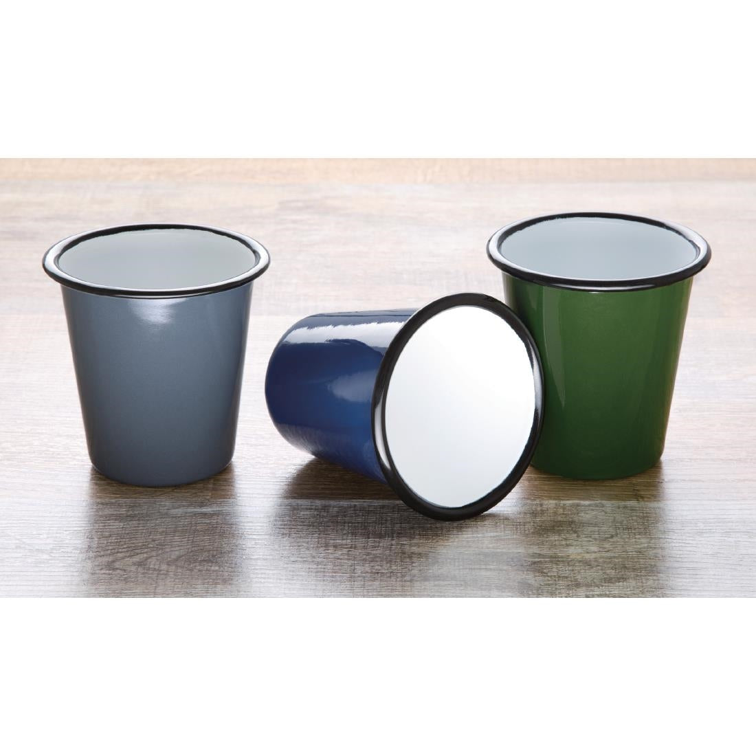 Olympia Enamel Tumbler Grey 310ml (Pack of 6) - DC393 Olympia Crockery Olympia   