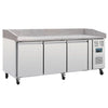 Polar Bakery Counter Fridge with Marble Work Surface - GL182 Pizza Prep Counters - 3 Door Polar   