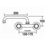 Mechline CaterTap 1/2-inch Dome head Mixer tap with swivel spout - 500MDW Mixer Taps Mechline