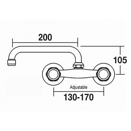 Mechline CaterTap 1/2-inch Dome head Mixer tap with swivel spout - 500MDW Mixer Taps Mechline