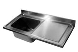 Combisteel 700 Sink Unit Tabletop 1 Middle 700 - 7013.1100 Inset Sink Bowls Combisteel   