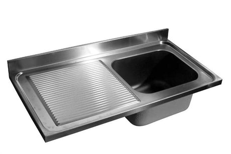 Combisteel 700 Sink Unit Tabletop 1 Right 1200 - 7013.1125 Inset Sink Bowls Combisteel   