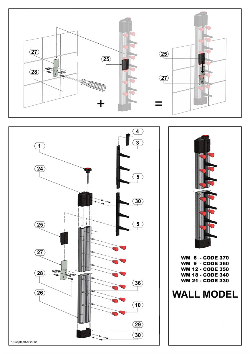 Combisteel Plate Rack Wall Model 12 - 7036.0015 Jackstacks Combisteel   