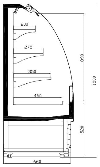 Combisteel Cold Display 1.0 - 7080.0005 Refrigerated Floor Standing Display Combisteel   