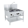 Combisteel Gas Wok 3 Burner Stove Cooker 2  x 17kW + 1 x 9kW - 7178.1205 Wok Cookers & Burners Combisteel   