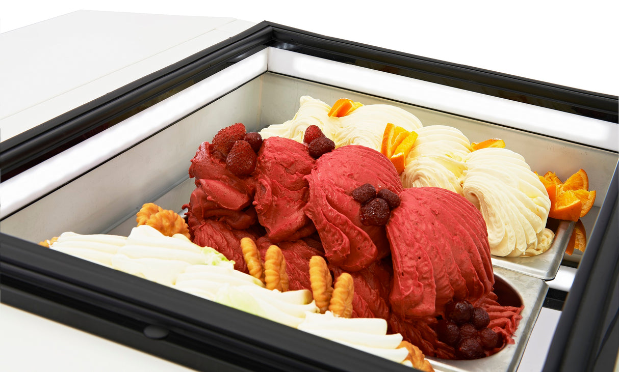 Combisteel Countertop Model Ice Cream Display White  Opens On The Operating Side - 7292.0005 Ice Cream Display Freezers Combisteel   