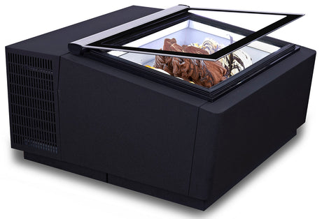 Combisteel Countertop Model Ice Cream Display Black  Opens On The Customer Side - 7292.0020 Ice Cream Display Freezers Combisteel   