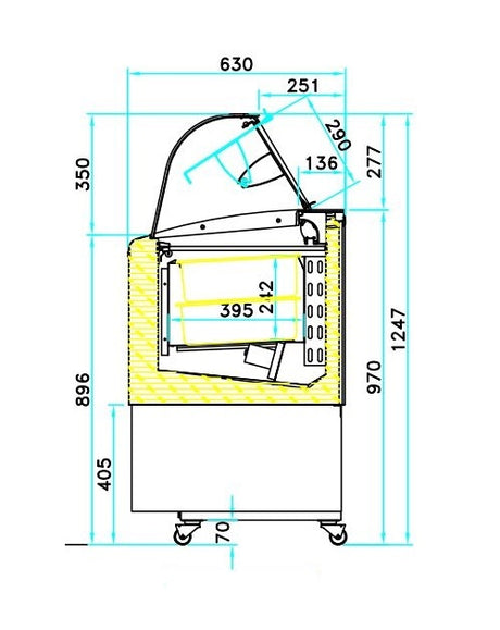 Combisteel Ice Cream Display Fiji 4 - 7295.0005 Ice Cream Display Freezers Combisteel   