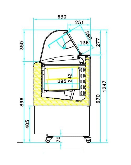 Combisteel Ice Cream Display Fiji 6 - 7295.0010 Ice Cream Display Freezers Combisteel   