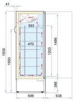 Combisteel Freezer Glass Door Marin Ventilated - 7295.0075 Upright Glass Door Freezers Combisteel   