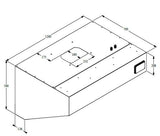 Combisteel Stainless Steel Wall-Mounted Extraction Hood Complete Unit 1200mm Wide - 7333.0705 Kitchen Canopies & Cooker Hoods Combisteel   