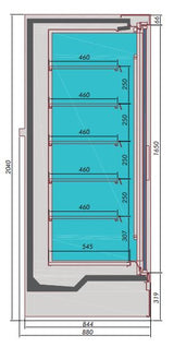 Combisteel Wall Mounted Unit Mike 1.9 - 7350.0070 Refrigerated Merchandisers Combisteel   