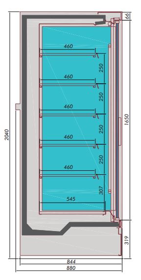 Combisteel Wall Mounted Unit Mike 1.9 - 7350.0070 Refrigerated Merchandisers Combisteel   