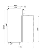 Combisteel Freezer Stainless Steel 1 Door - 7450.0076 Refrigeration Uprights - Single Door Combisteel   