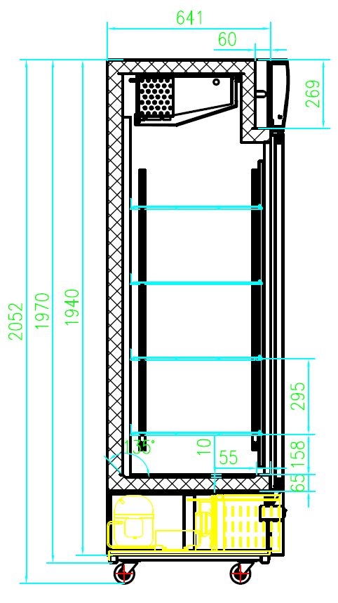 Combisteel Freezer 2 Glass Doors - 7450.0145 Upright Glass Door Freezers Combisteel   