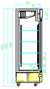 Combisteel Freezer 2 Glass Doors - 7450.0145 Upright Glass Door Freezers Combisteel   