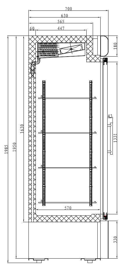 Combisteel Freezer 1 Glass Door - 7450.0156 Refrigeration Uprights - Single Door Combisteel   