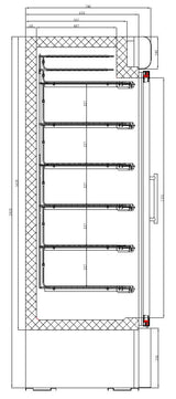 Combisteel Freezer 1 Glass Door - 7450.0165 Upright Glass Door Freezers Combisteel   