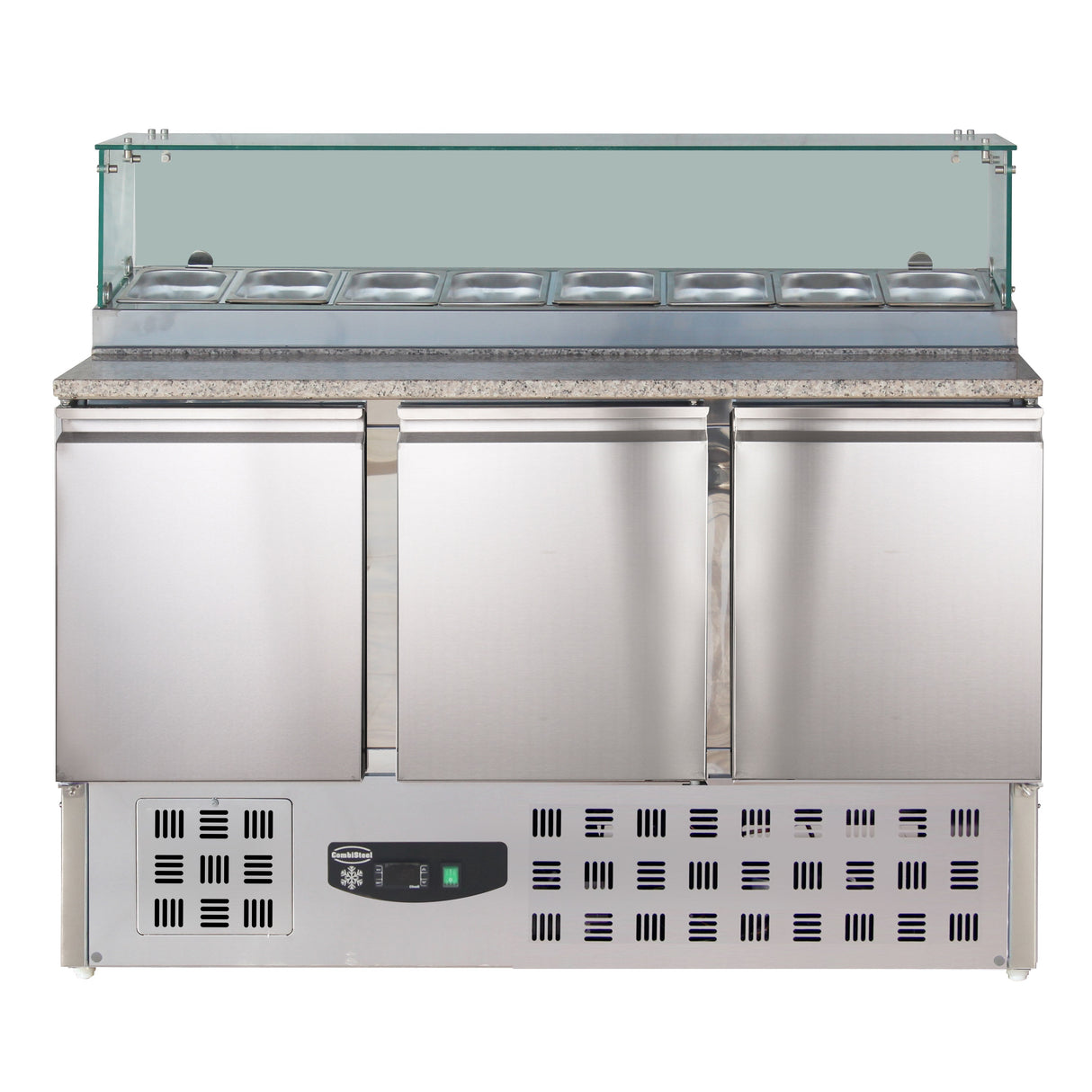 Combisteel Pizza Counter 3 Doors - 7450.0220 Pizza Prep Counters - 3 Door Combisteel   