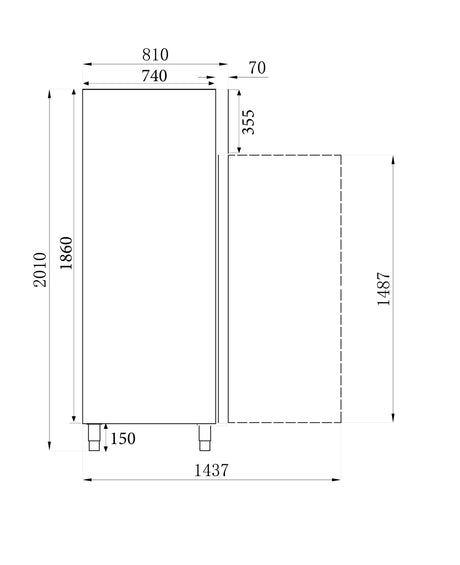 Combisteel Freezer Stainless Steel+Al 600 Ltr Static - 7450.0410 Refrigeration Uprights - Single Door Combisteel   