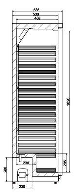 Combisteel Refrigerator Stainless Steel 1 Door - 7450.0555 Refrigeration Uprights - Single Door Combisteel   