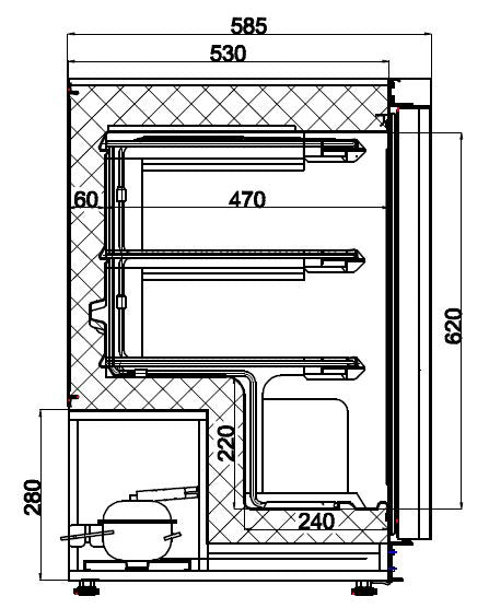 Combisteel Freezer Stainless Steel 1 Door - 7450.0565 Refrigeration Uprights - Single Door Combisteel   