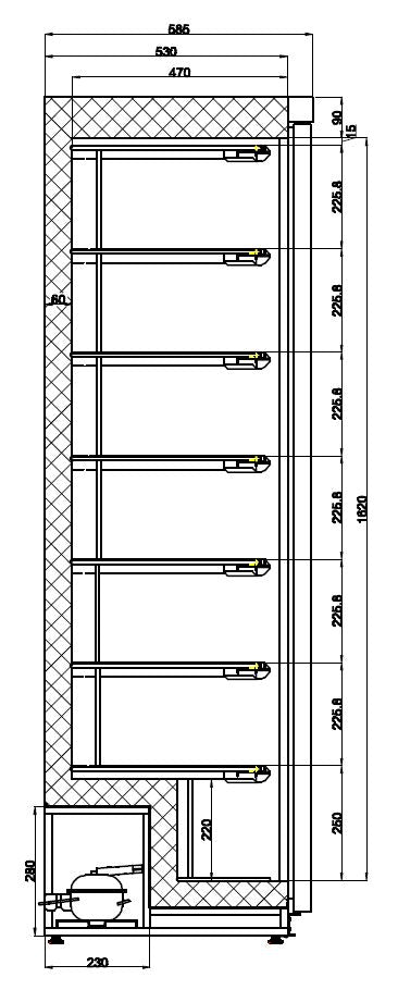 Combisteel Freezer White 1 Door - 7450.0571 Refrigeration Uprights - Single Door Combisteel   