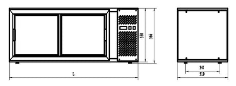 Combisteel Dessert Show Display - 7450.0600 Refrigerated Counter Top Displays Combisteel   