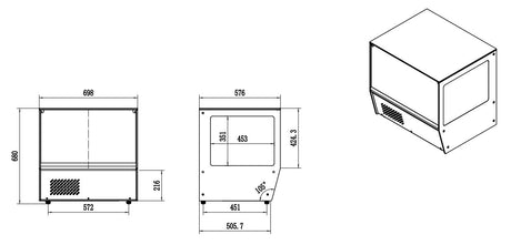 Combisteel Cold Display 125L - 7450.0670 Refrigerated Counter Top Displays Combisteel   